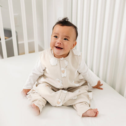 4 Season® Baby Sleep Bag with Feet, Merino Wool & Organic Cotton, Sheep