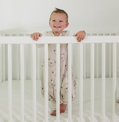 4 Season® Baby Sleep Bag with Feet, Merino Wool & Organic Cotton, Teddy Bear