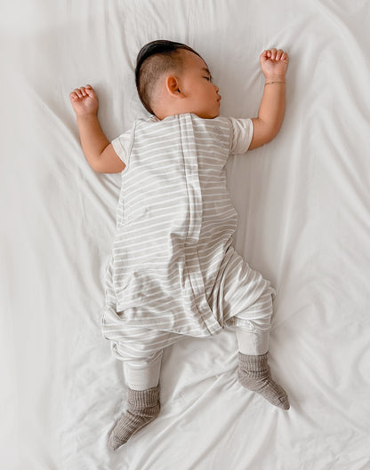 4 Season® Baby Sleep Bag with Feet, Merino Wool & Organic Cotton, Birch Gray
