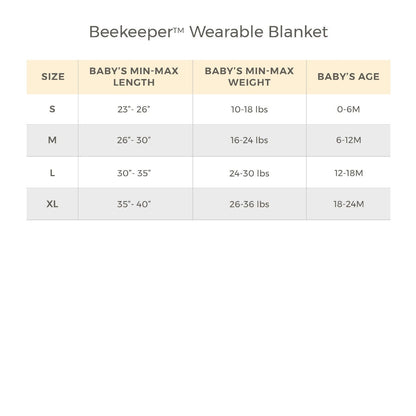 Rugby Stripe Organic Warmer Beekeeper™ Wearable Baby Blanket - Oat